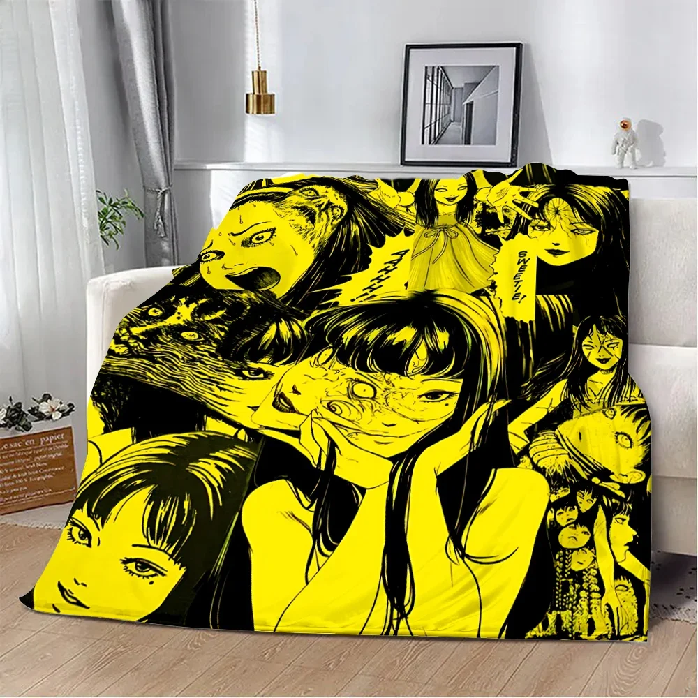 Kirie Yellow Spiral Panic Blanket