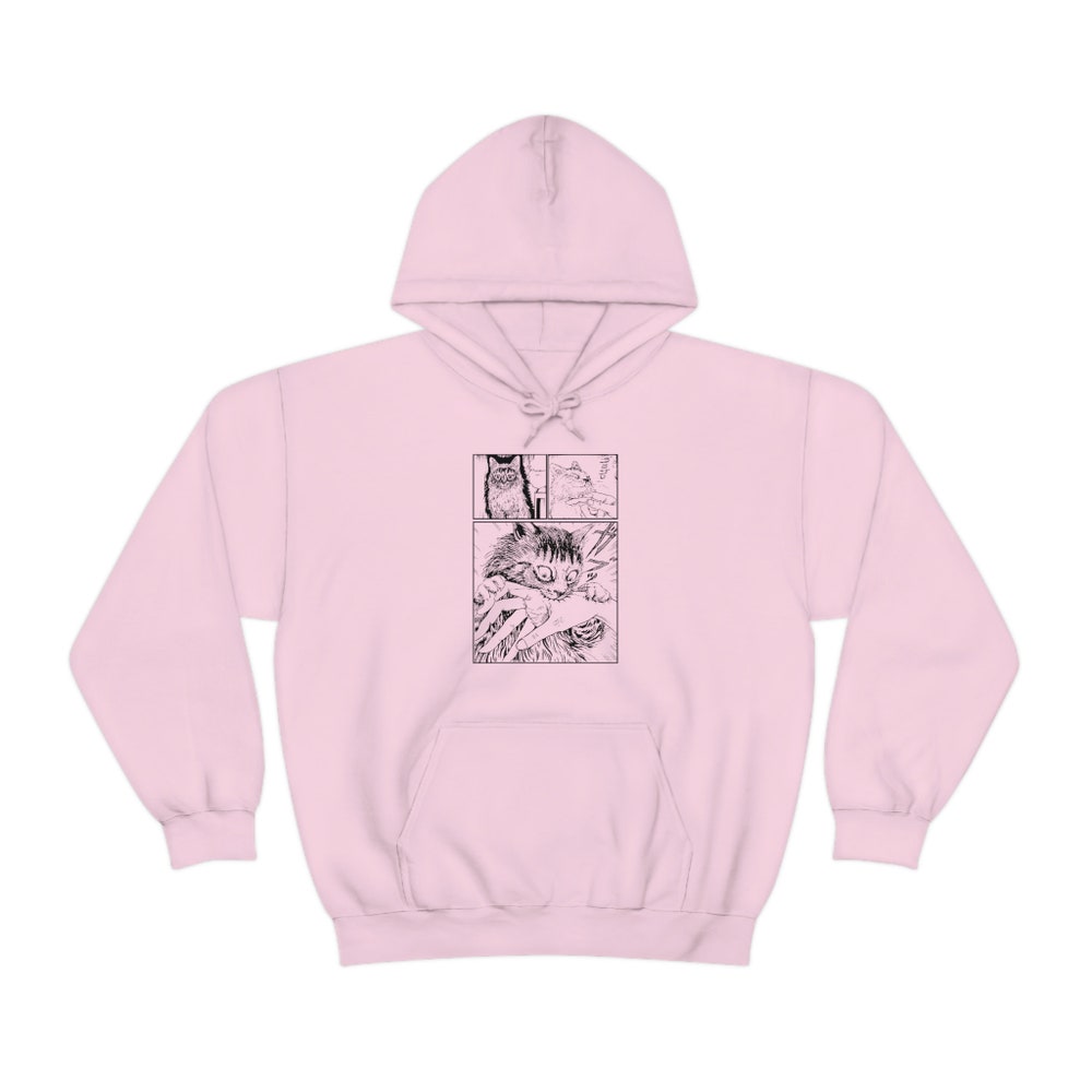 Manga Cat Unisex Hoodie: Dark Anime Gothic Style - Image 2