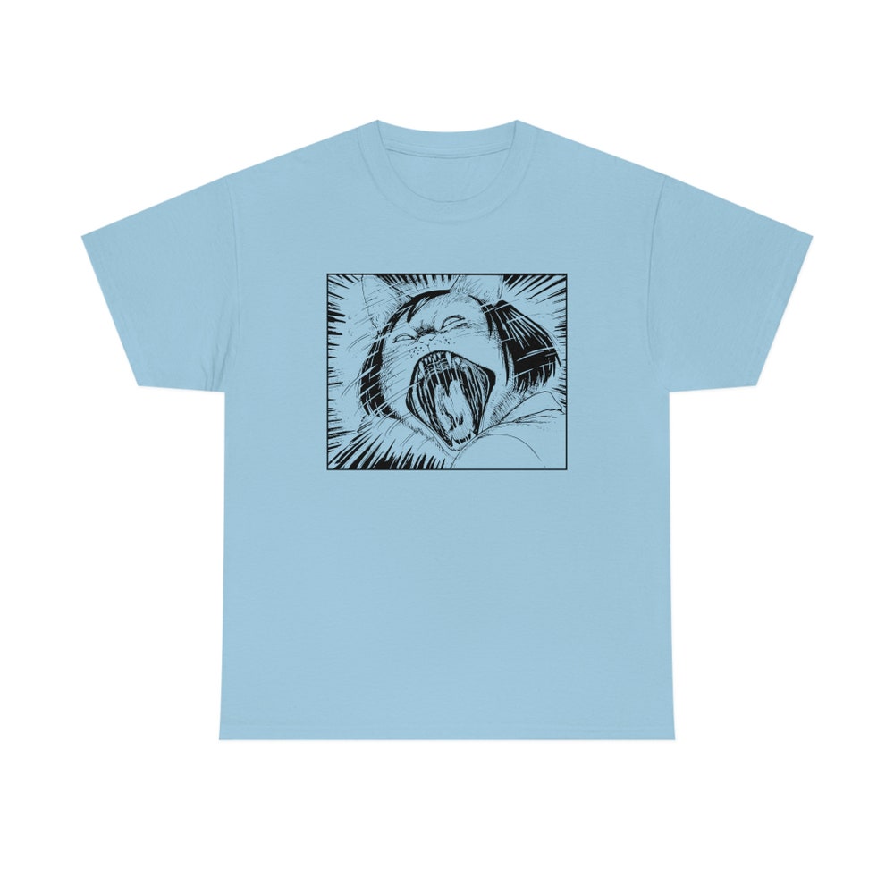 Horror Manga Cat T-Shirt: Creepy Gothic Unisex Tee - Image 3