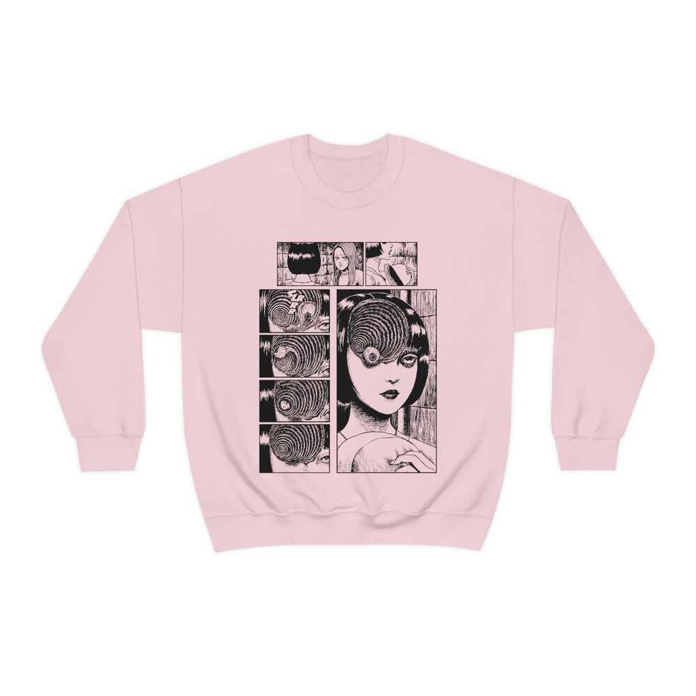 Unisex Horror Manga Sweatshirt: Creepy Anime Gothic Style