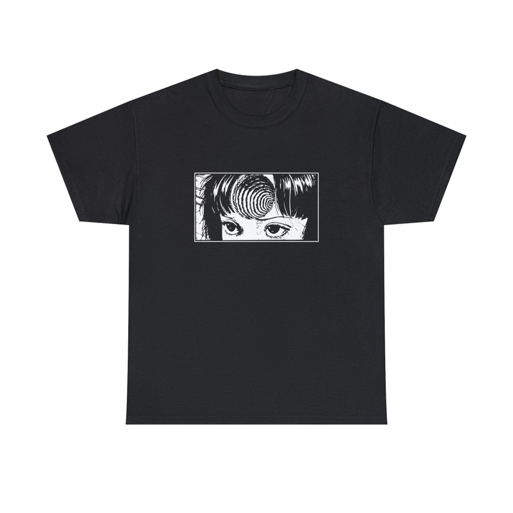 Creepy Girl Eyes, Spiral Horror Manga Shirt Horror Lovers Manga Unisex T-Shirt - Image 2