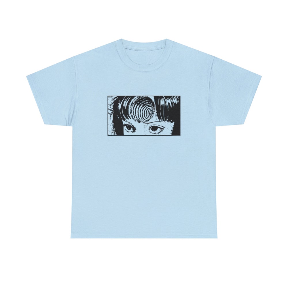 Creepy Girl Eyes, Spiral Horror Manga Shirt Horror Lovers Manga Unisex T-Shirt - Image 4