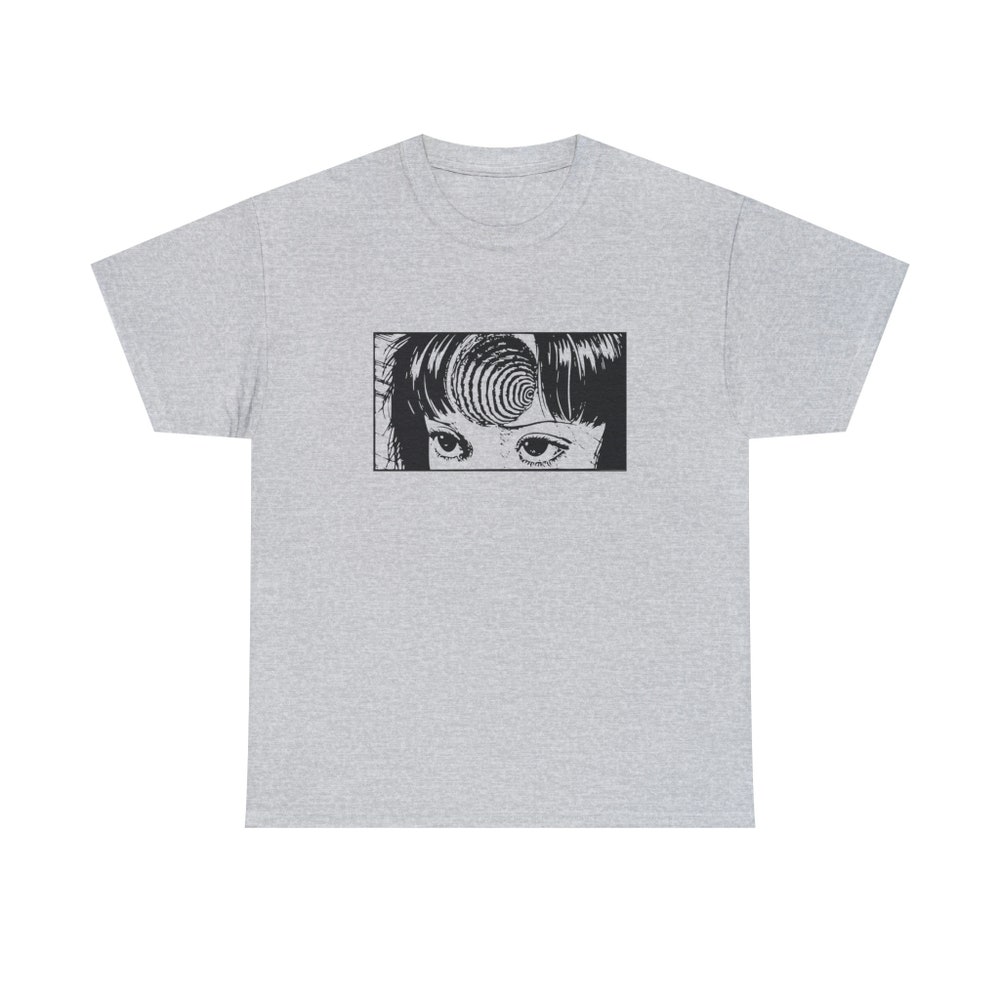 Creepy Girl Eyes, Spiral Horror Manga Shirt Horror Lovers Manga Unisex T-Shirt - Image 6