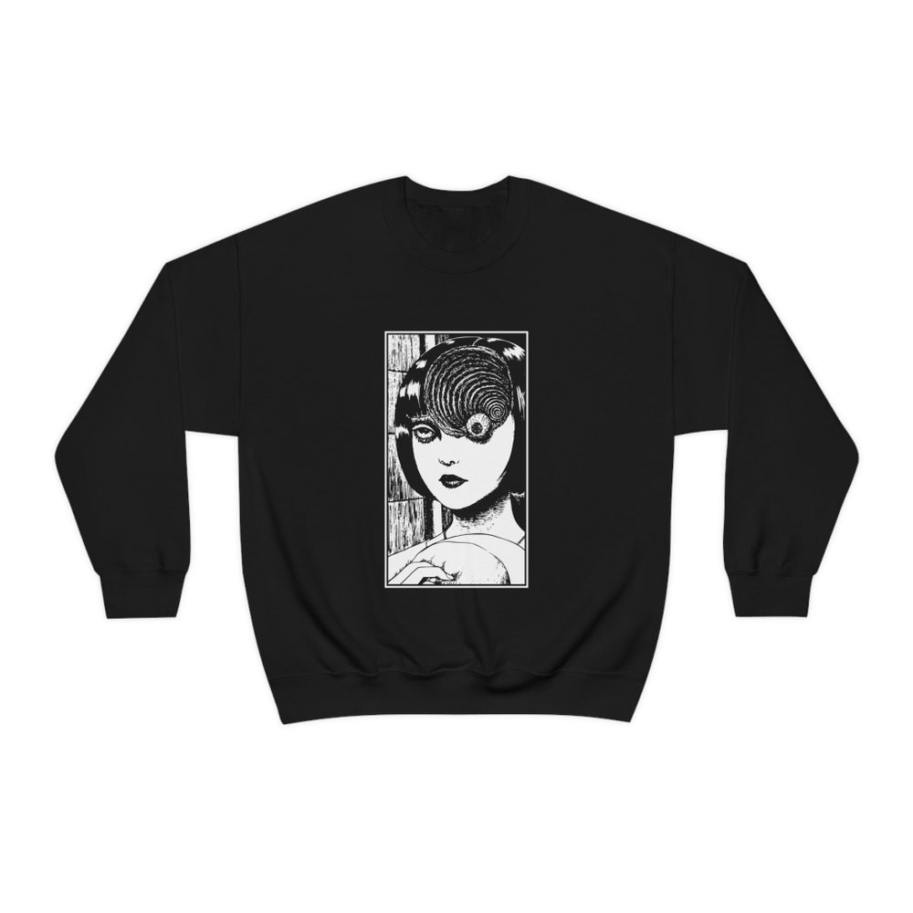 Horror Manga Girl Sweatshirt: Unisex Graphic Pullover - Image 2