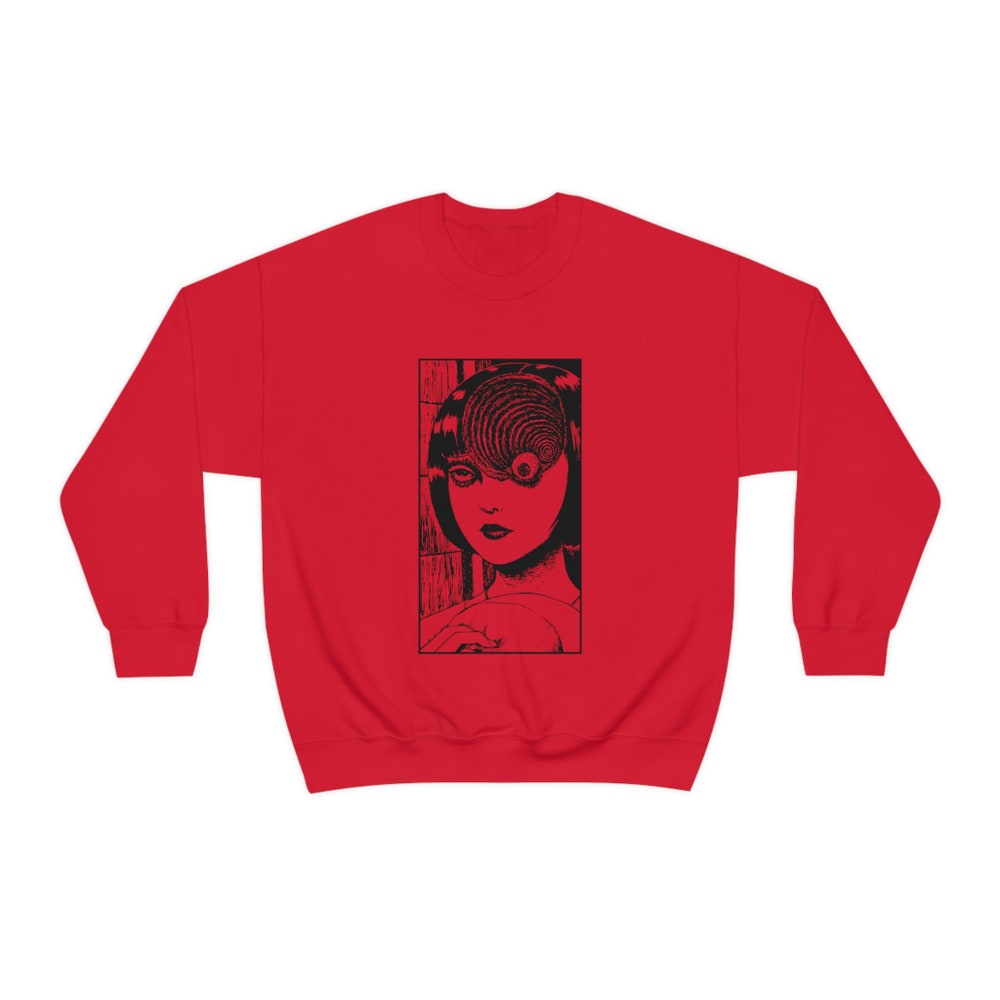 Horror Manga Girl Sweatshirt: Unisex Graphic Pullover - Image 6
