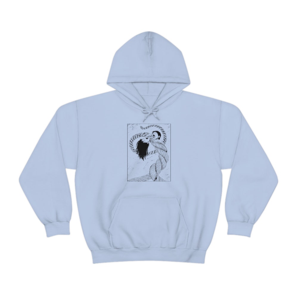 Horror Manga Couple Hoodie: Dark Gothic Anime Sweatshirt