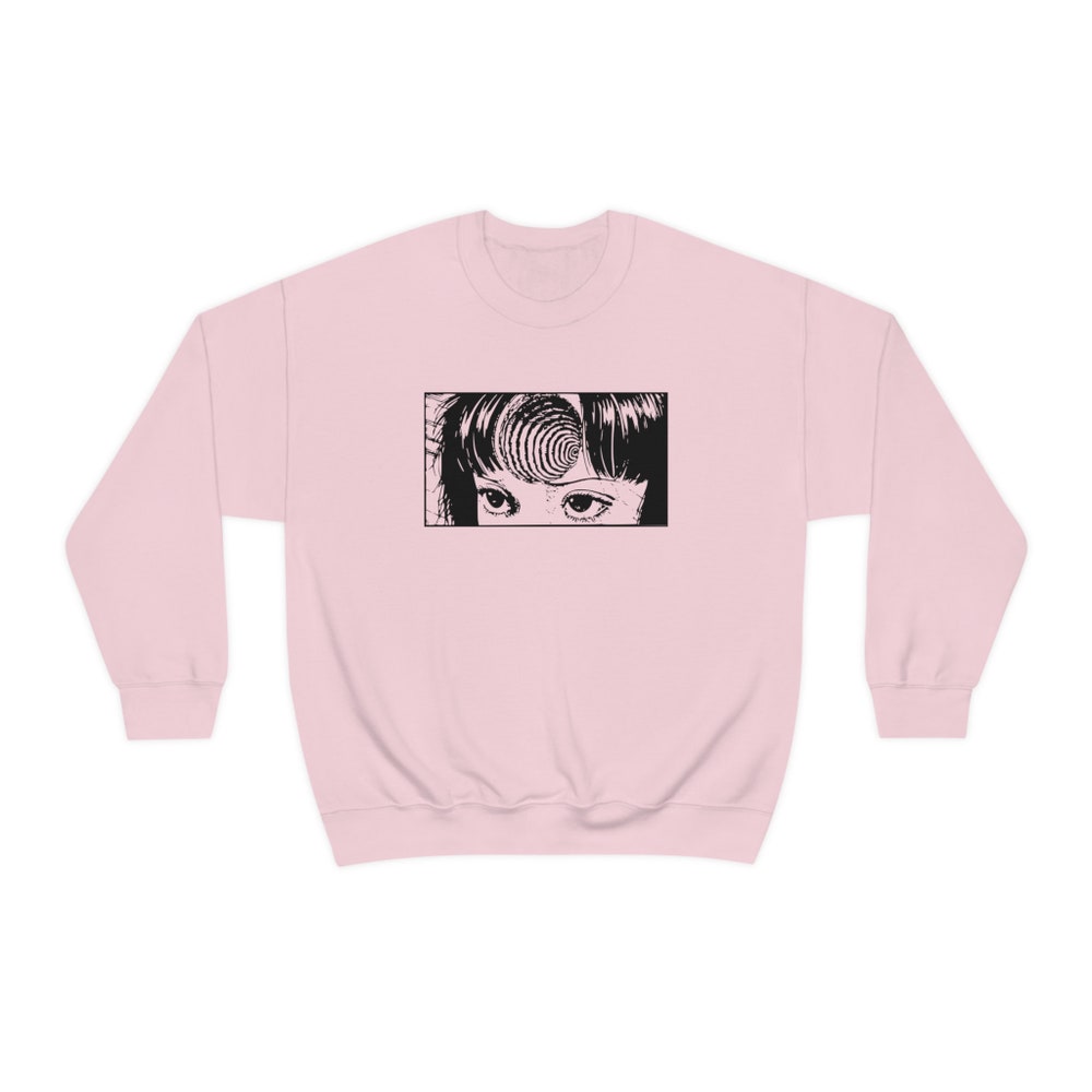 Spiral Horror Manga Sweatshirt: Creepy Girl Unisex Manga Lover Gift - Image 3