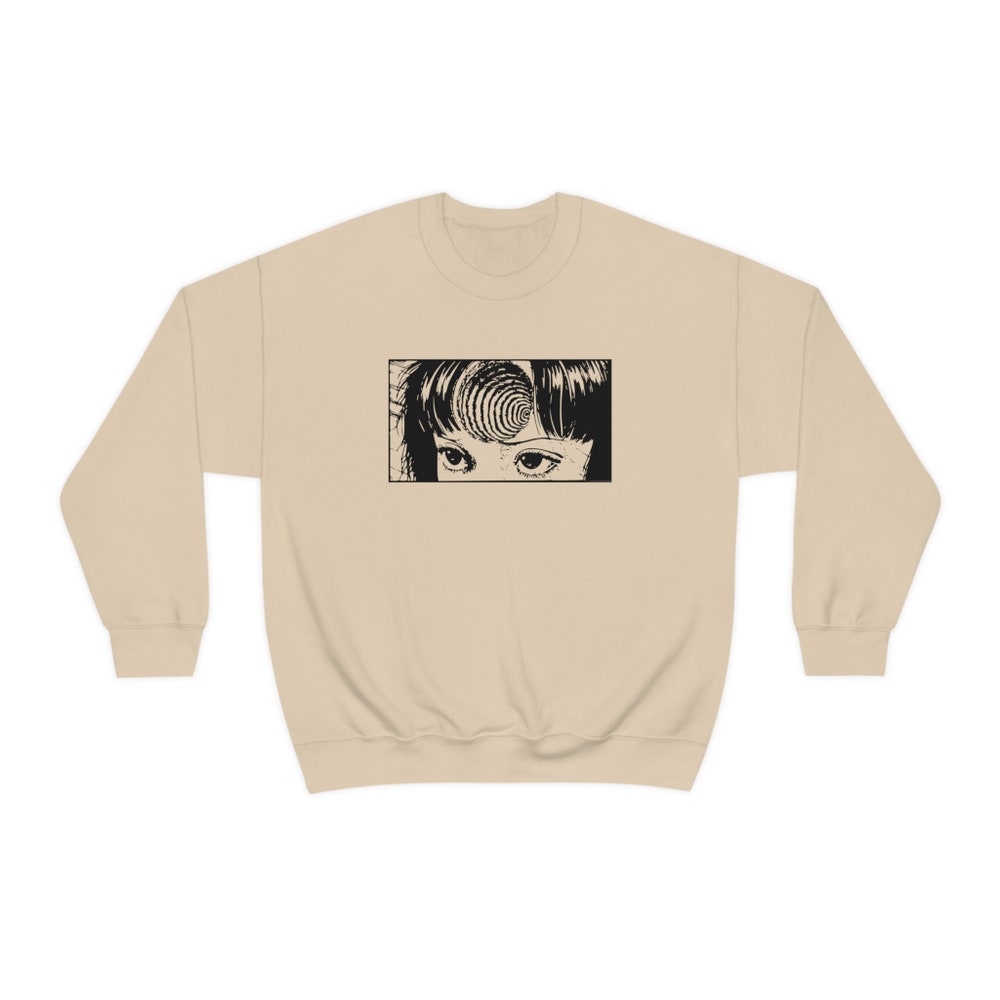Spiral Horror Manga Sweatshirt: Creepy Girl Unisex Manga Lover Gift - Image 7