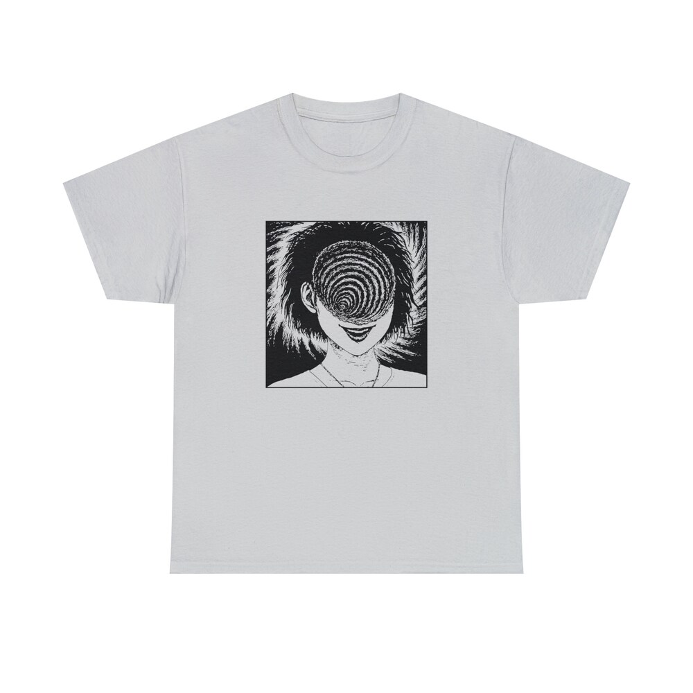 Creepy Girl Horror Manga Shirt - Spiral Eye Unisex Tee - Image 3