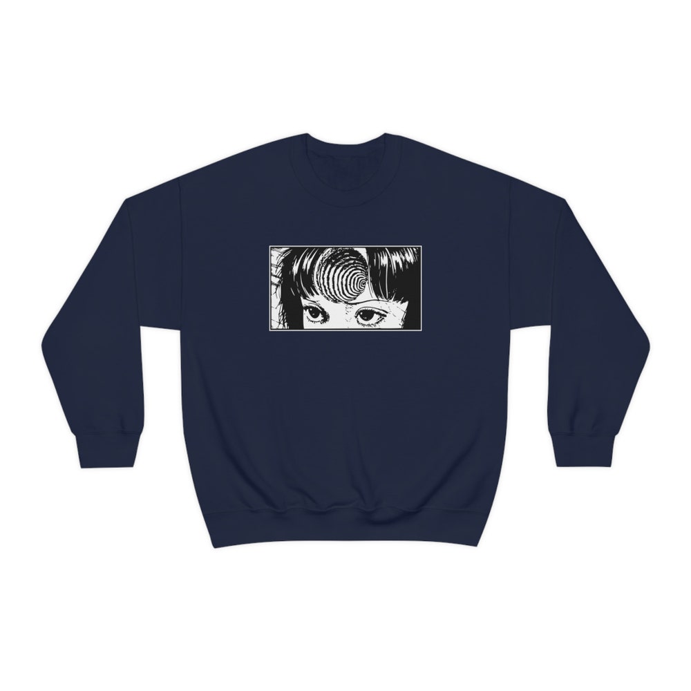 Spiral Horror Manga Sweatshirt: Creepy Girl Unisex Manga Lover Gift - Image 5