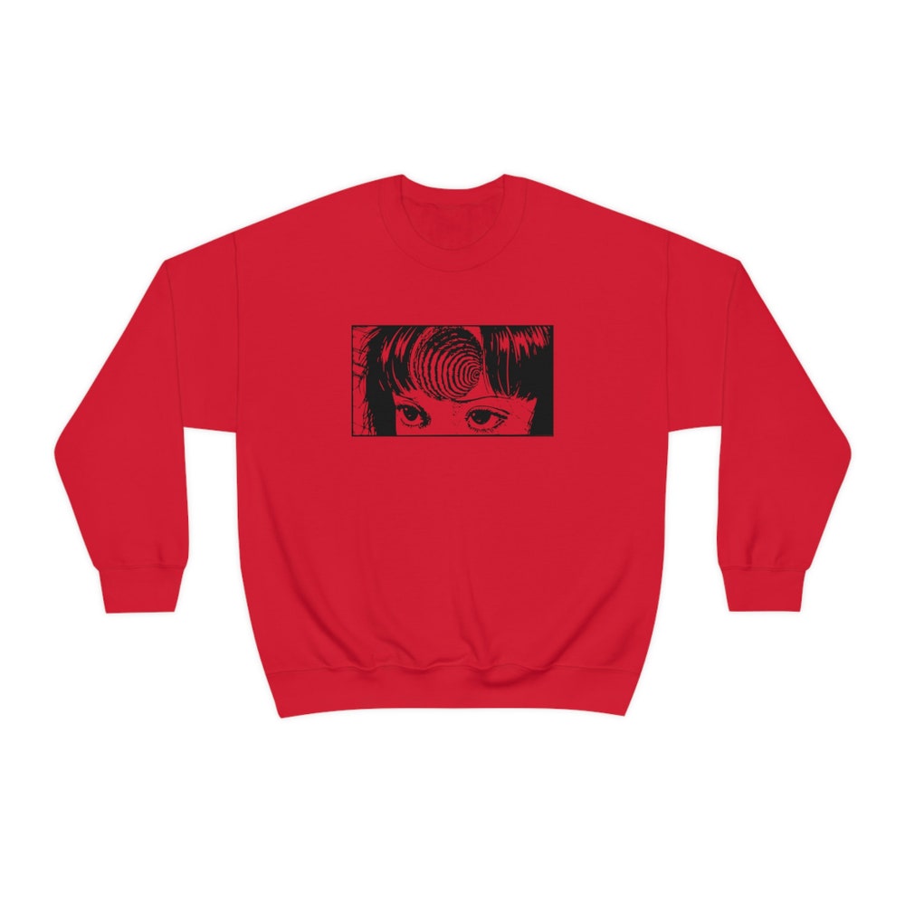 Spiral Horror Manga Sweatshirt: Creepy Girl Unisex Manga Lover Gift - Image 6