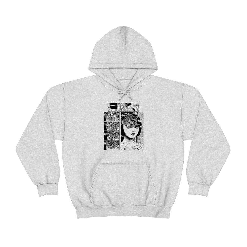 Creepy Girl Horror Manga Hoodie - Dark Anime Gothic Style - Image 4