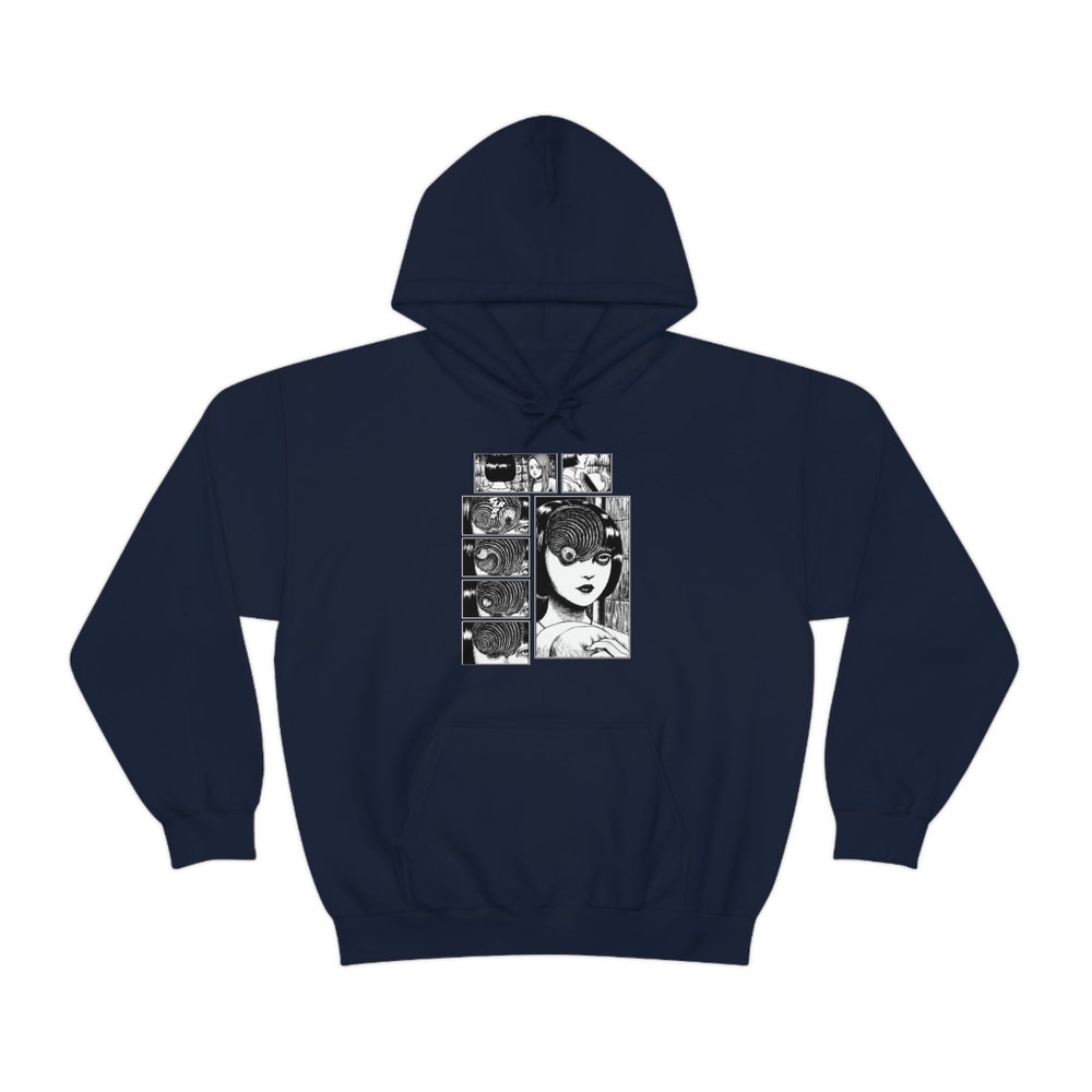 Creepy Girl Horror Manga Hoodie - Dark Anime Gothic Style - Image 5
