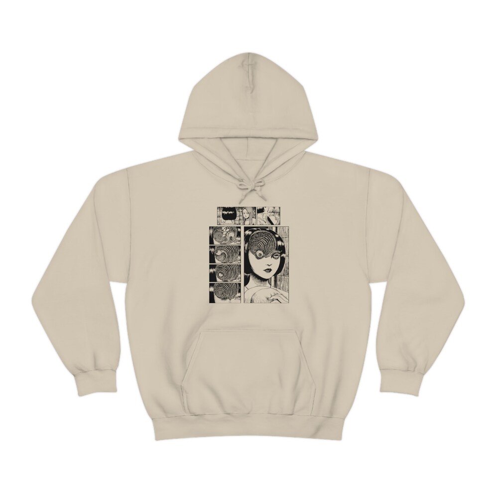 Creepy Girl Horror Manga Hoodie - Dark Anime Gothic Style - Image 6