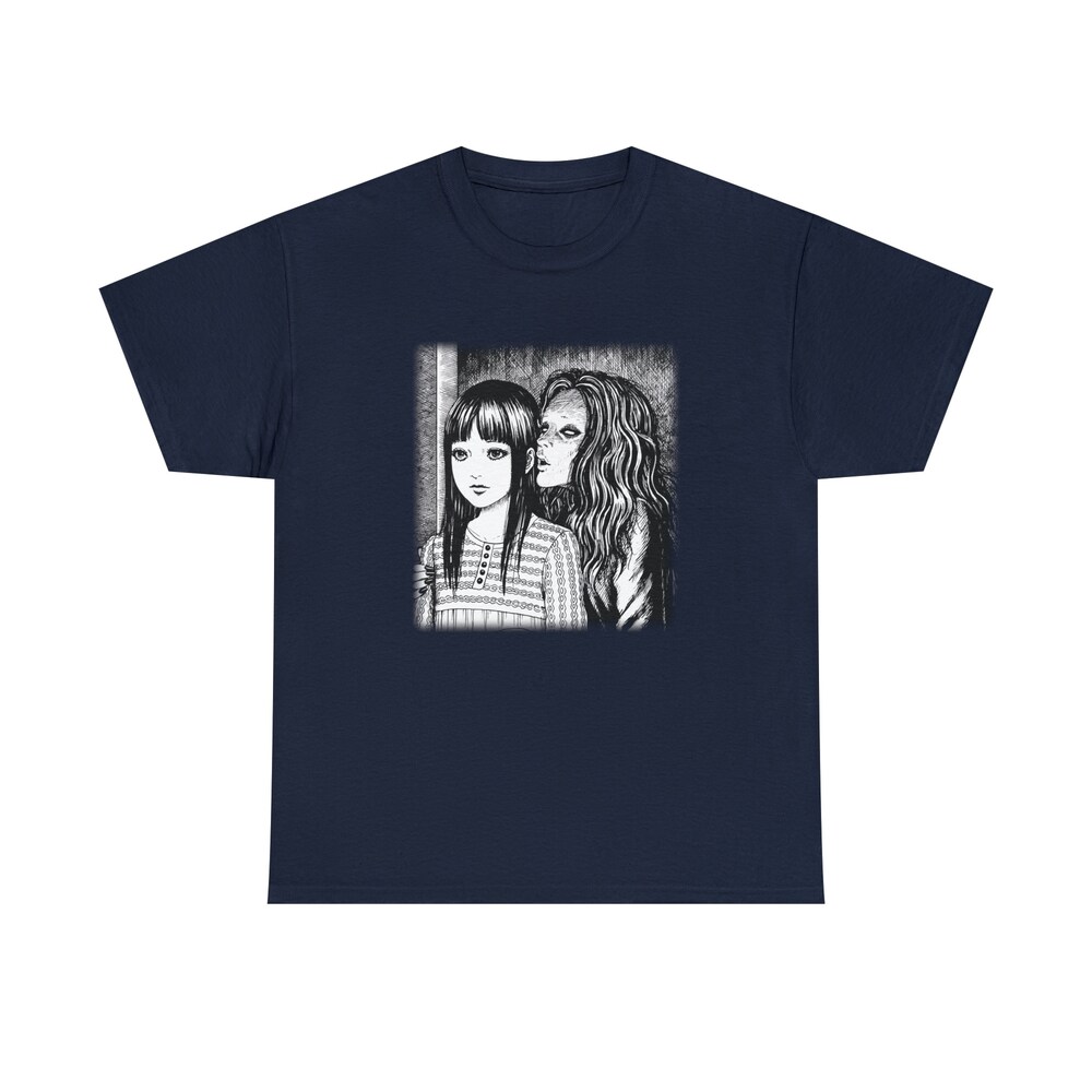 Creepy Manga Girl Shirt: Gothic Horror Tee - Image 6