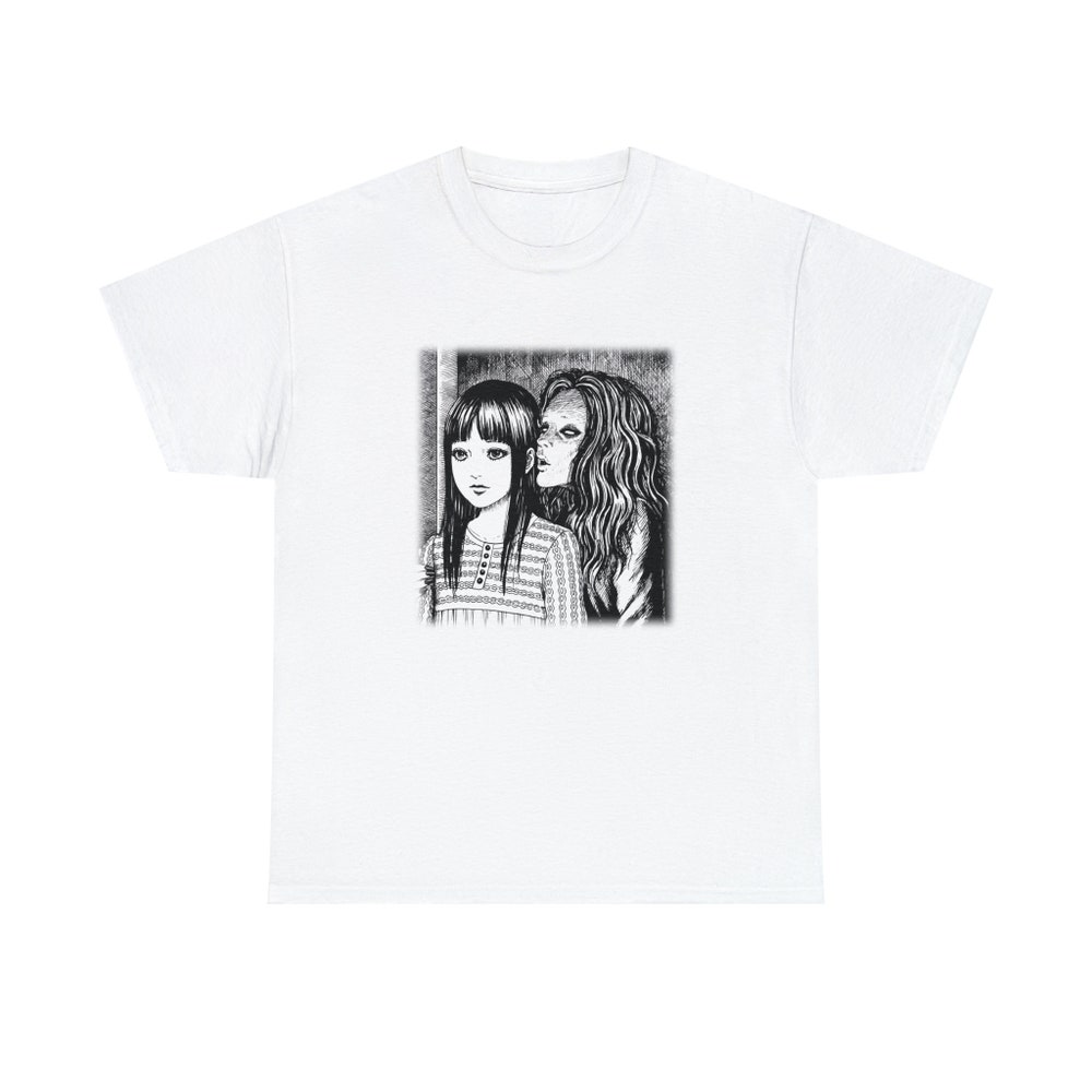 Creepy Manga Girl Shirt: Gothic Horror Tee - Image 2