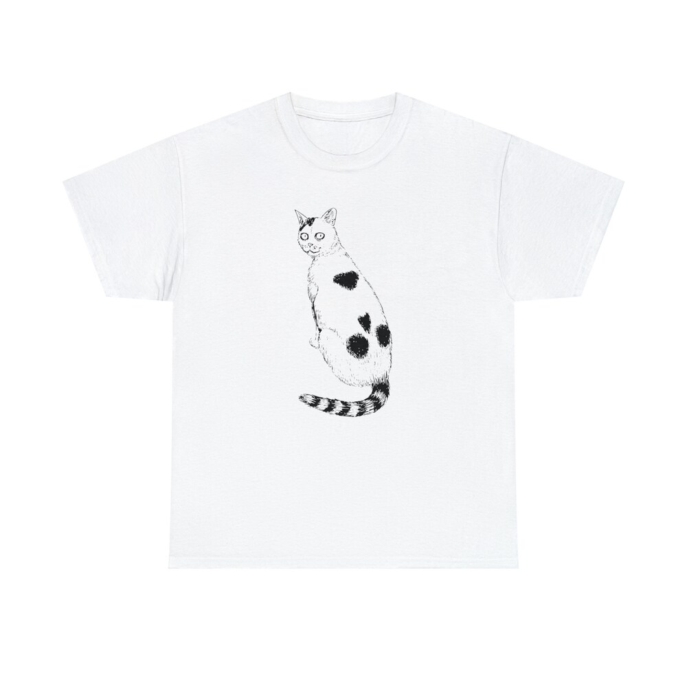 Horror Manga Cats T-shirt, Yon And Muu, Lovely Manga Cat T-Shirt - Image 2