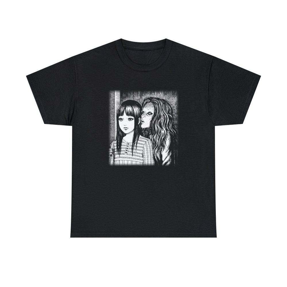 Creepy Manga Girl Shirt: Gothic Horror Tee - Image 3