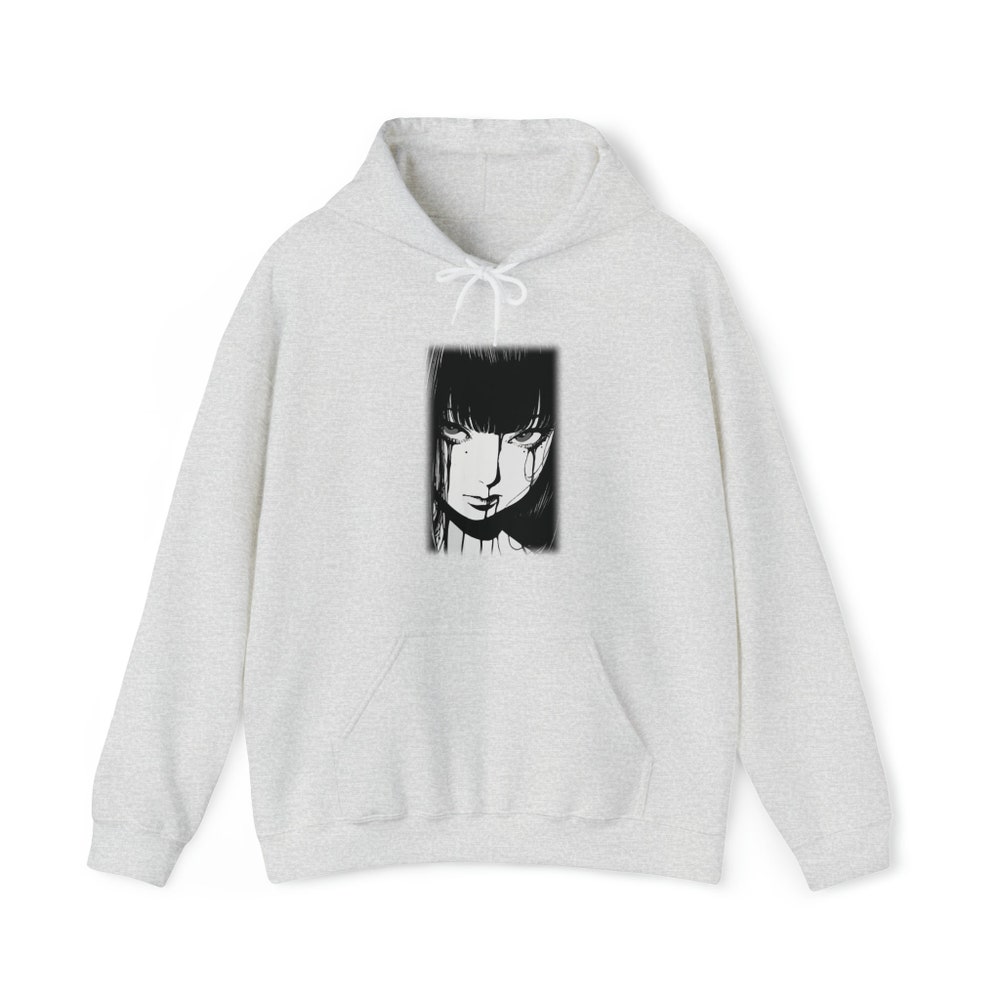 Creepy Manga Girl Hoodie: Unisex Gothic Horror Sweatshirt - Image 4