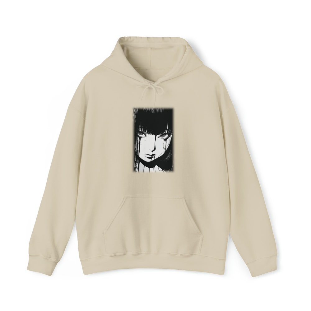Creepy Manga Girl Hoodie: Unisex Gothic Horror Sweatshirt - Image 6