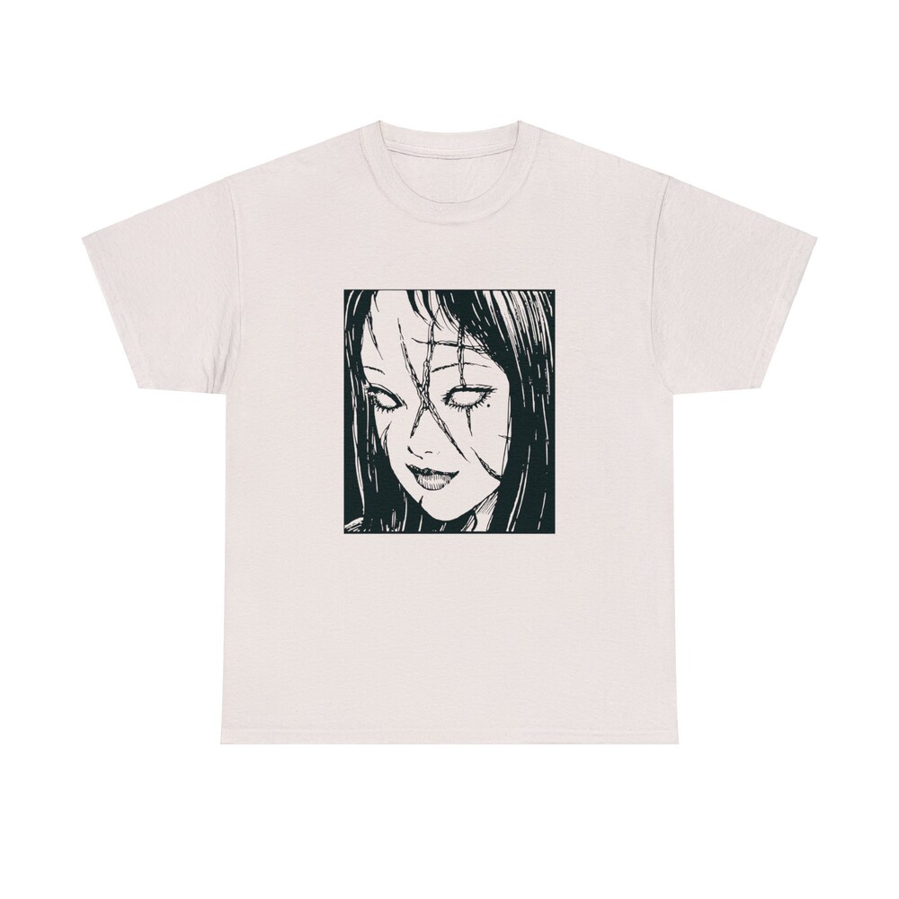 Unisex Horror Manga Creepy Girl T-Shirt - Image 6