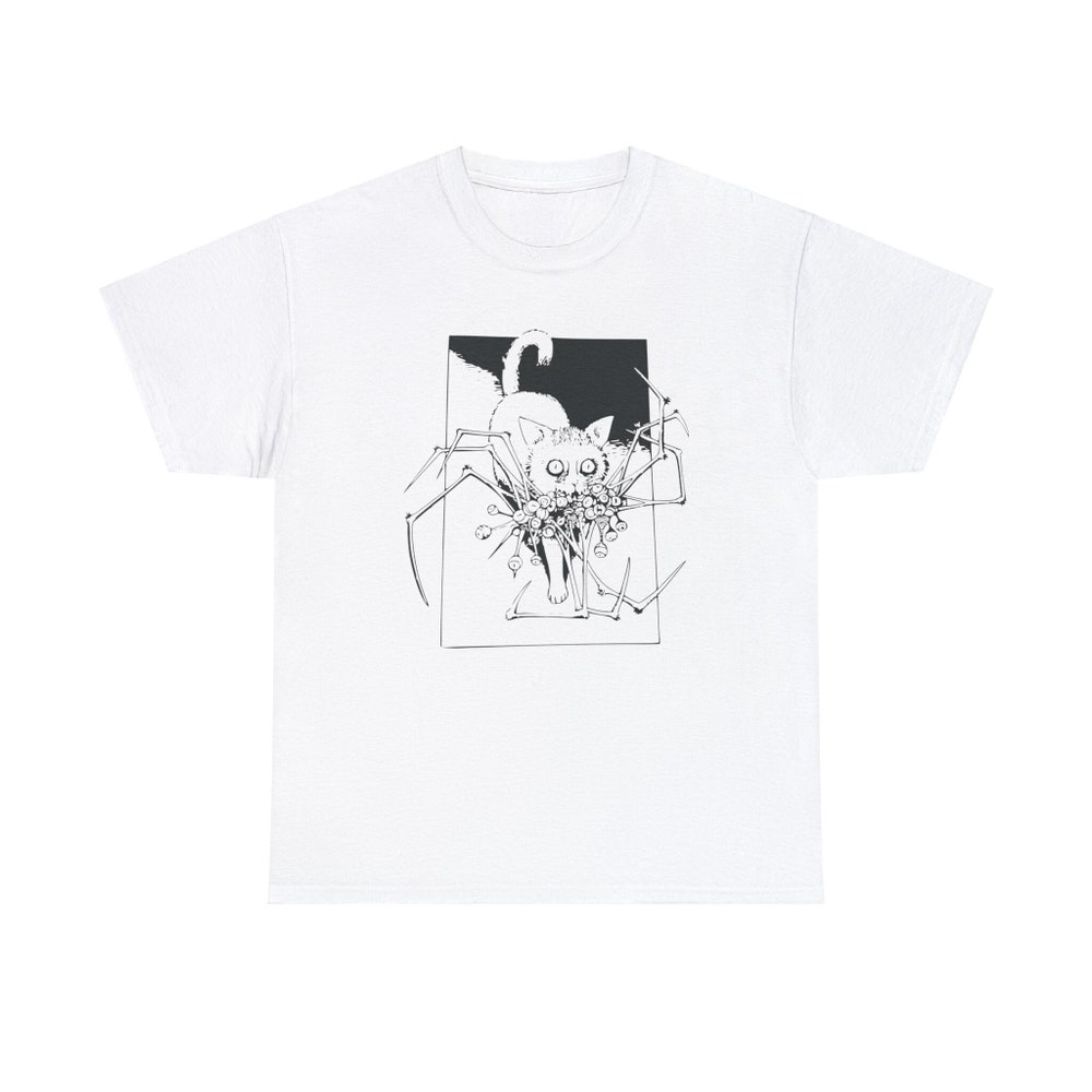 Horror Manga Cat T-Shirt: Gothic Unisex Tee - Image 2
