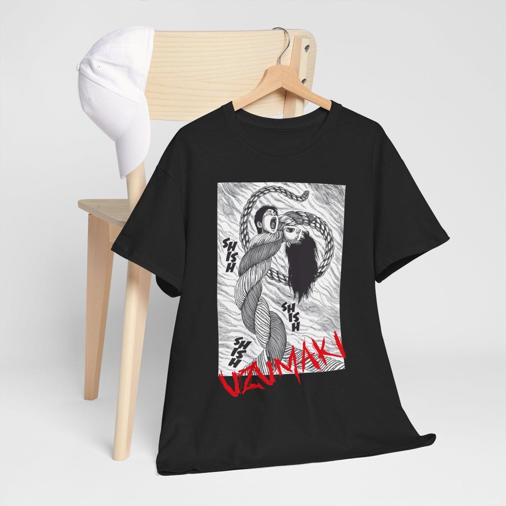 Must Have Junji Ito Uzumaki Horror T-Shirt - Image 4