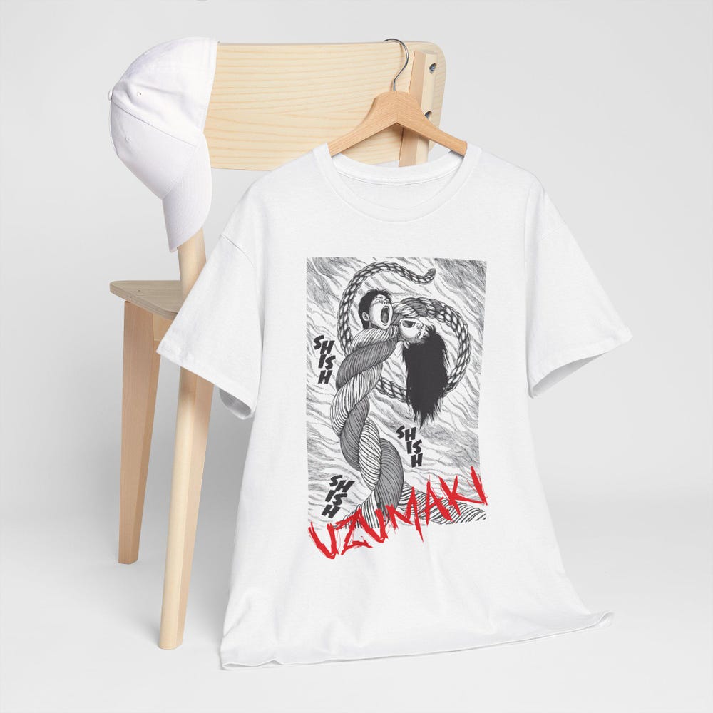 Must Have Junji Ito Uzumaki Horror T-Shirt - Image 5