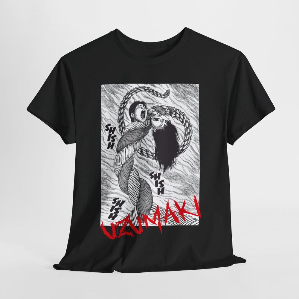Must Have Junji Ito Uzumaki Horror T-Shirt - Image 2