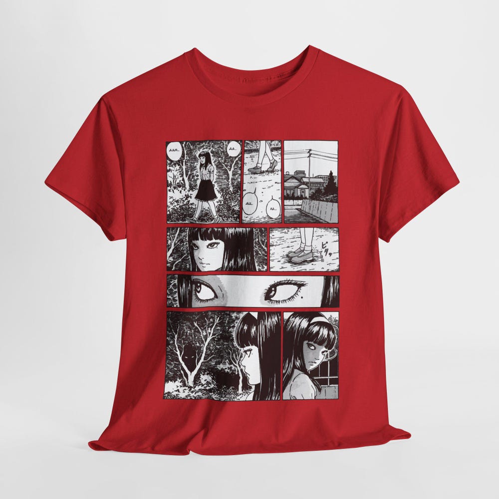 New Junji Ito Uzumaki Horror T-Shirt - Image 4