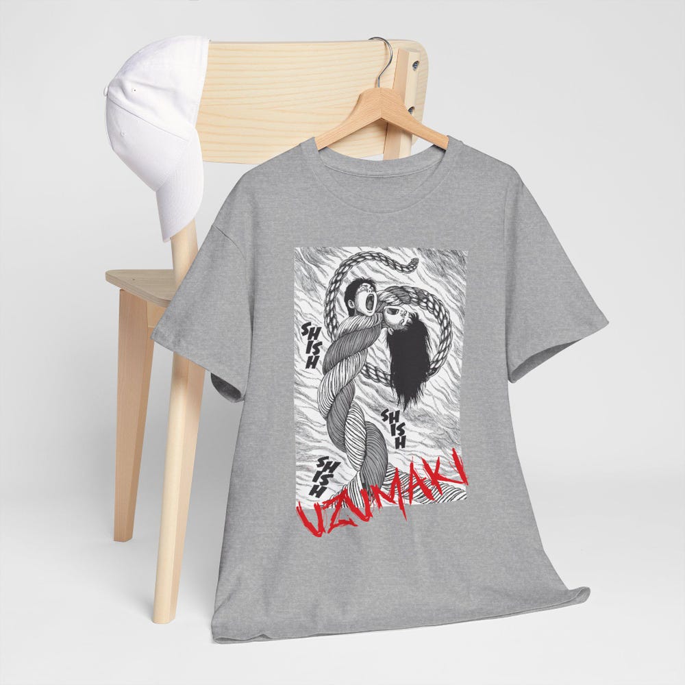 Must Have Junji Ito Uzumaki Horror T-Shirt - Image 6