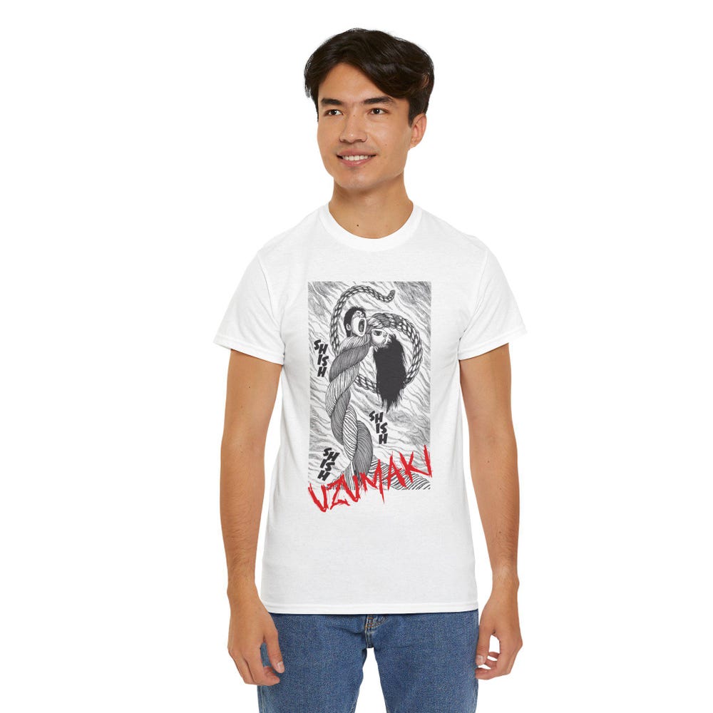 Must Have Junji Ito Uzumaki Horror T-Shirt - Image 9
