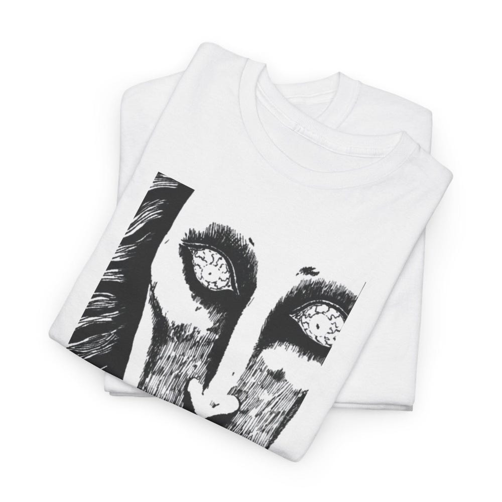 Must Try Junji Ito Uzumaki Horror T-Shirt - Image 8