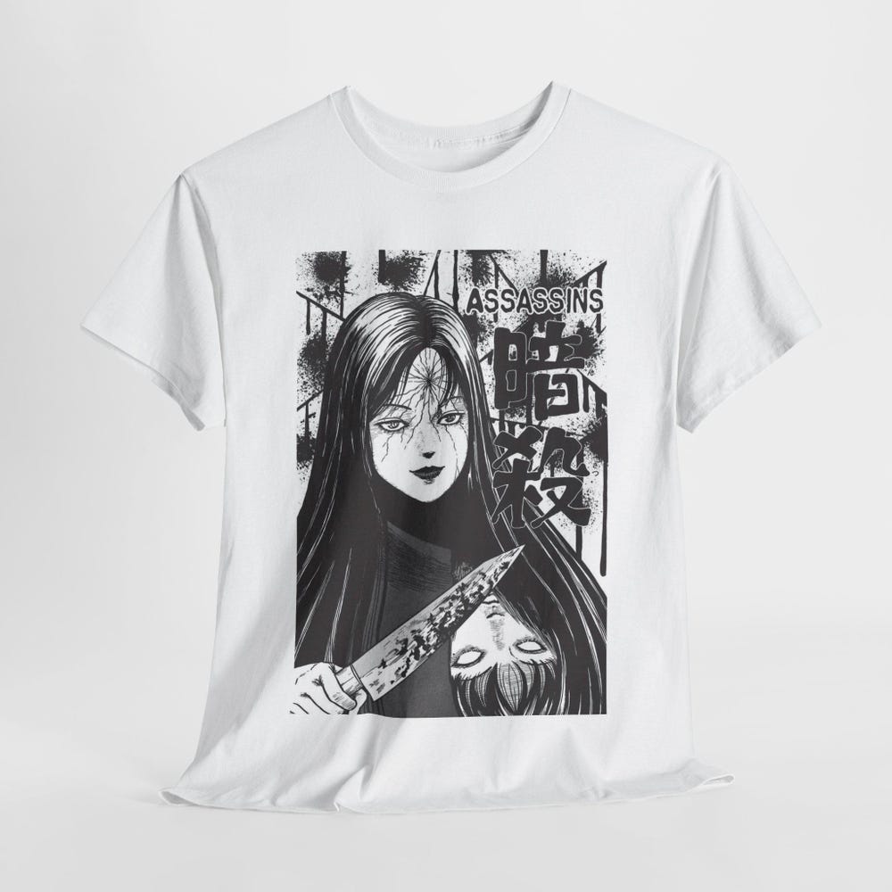 Junji Ito 6 Assassins Horror T-Shirt - Image 2